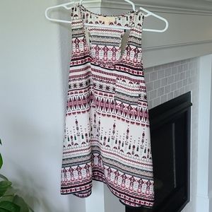 Never worn tank top with beaded neckline